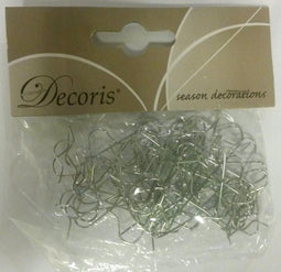 4 stuks Kerstbalhaakjes zilver 50 stuks Decoris