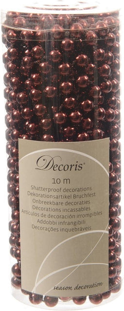 4 stuks Kralenketting plastic 8mmx10m ossenbloed