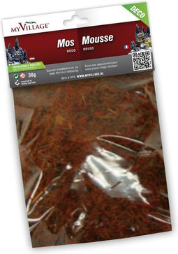 4 stuks Strooisel - mos - rood - 30g