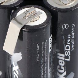 4 x APFT2100-1 4-kubus Ni-MH Mignon AA-batterij 4,8 volt