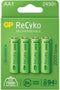 4 x Oplaadbaar AA Recyko 2500 serie - 2450mAh