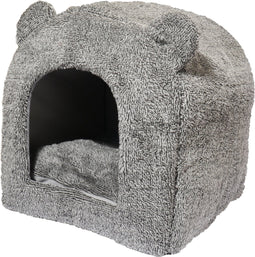 40 Winks Teddybeer Iglo - Kattenmand - Grijs - 38x38x40 cm