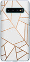 Hoesje Geschikt voor Samsung Galaxy S10 Plus Hoesje Siliconen - Design Backcover siliconen - Meerkleurig / White Graphic