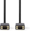Nedis VGA-Kabel - VGA Male - VGA Male - Verguld - Maximale resolutie: 1920x1200 - 10.0 m - Rond - ABS - Antraciet - Window Box