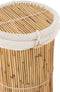 J-Line mand Cilinder- bamboe - naturel/wit - 2 stuks