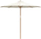 vidaXL - Crème - Witte - Tuinparasol - 270x260 - cm - in - Bamboe