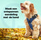 Jake and Jacky Hondentuigje - Anti-Trek Tuig - Y Tuig Hond - Reflecterend - Blauw - M