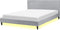 FITOU - Tweepersoonsbed LED - Grijs - 160 x 200 cm - Polyester