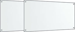vidaXL - Spatschermen - keuken - 2 - st - 80x60 - cm - gehard - glas - transparant