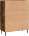 vidaXL - Dressoir - 69,5x34x90 - cm - bewerkt - hout - gerookt - eikenkleurig