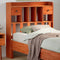 vidaXL - Hoofdbord - met - opbergruimte - 90 - cm - massief - grenenhout - wasbruin