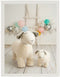 Schilderij Crochetts Multicolour 33 x 43 x 2 cm Schaap
