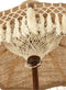 J-Line parasol Kwast + Voet - jute/hout - beige/wit - small