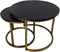 HSM Collection Ronde salontafel Finnley - ø60 cm - black wash/antique gold - s/2