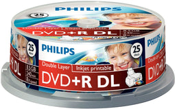 Philips DVD+R 8.5GB DL - Spindel 25-pak - 8x schrijfsnelheid (25 stuks)