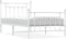 vidaXL - Bedframe - met - hoofd- - en - voeteneinde - metaal - wit - 100x190 - cm