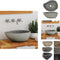 vidaXL - Wastafel - ovaal - 37-46x29-36 cm - riviersteen - antraciet