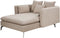 CHARMES - Chaise Longue - Taupe - Polyester