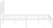 vidaXL - Bedframe - met - hoofdbord - metaal - wit - 135x190 - cm
