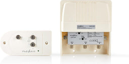 Nedis CATV-Versterker - Versterking: 25 dB - 174 - 694 MHz - Outputs: 2 - Versterkingsregelaar - Wit