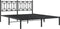 vidaXL - Bedframe - met - hoofdbord - metaal - zwart - 150x200 - cm