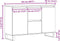 vidaXL - Dressoir - 104x35x70 - cm - bewerkt - hout - artisanaal - eikenkleurig