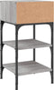 vidaXL - Nachtkastje - 35x34,5x70 - cm - bewerkt - hout - grijs - sonoma