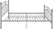 vidaXL - Bedframe - metaal - grijs - 180x200 - cm