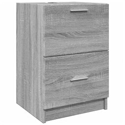 vidaXL - Wastafelkast - 40x37x59 - cm - bewerkt - hout - grijs - sonoma - eikenkleurig