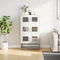 vidaXL - Hoge - kast - 68x39x123 - cm - staal - wit