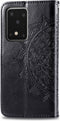 Hoesje Met Pasjeshouder Geschikt voor Samsung Galaxy S20 Ultra - Mandala Bookcase - Zwart