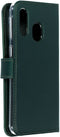 Selencia Galaxy A40 - Echt Lederen Bookcase - 3 Pashouders - Groen