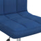 vidaXL - Eetkamerstoel - draaibaar - stof - blauw