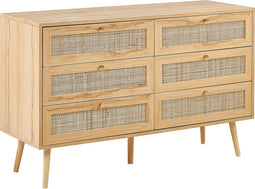 Beliani PEROTE - Commode - Lichte houtkleur - Rotan