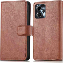 iMoshion Hoesje Geschikt voor Motorola Moto G23 / Moto G13 Hoesje Met Pasjeshouder - iMoshion Luxe Bookcase - Bruin