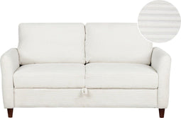 MARE - Tweezitsbank met opbergruimte - Wit - Corduroy