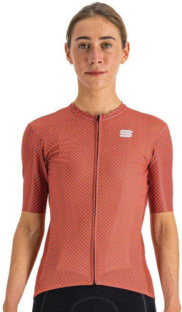 Sportful CHECKMATE Fietsshirt Dames Pompelmo Mauve - Vrouwen - maat M