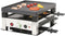 Solis Raclette & Pizza Grill - Gourmetstel 4 Personen - Grillen Raclette Mini-Pizza's - RVS Zilver