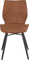 LISLE - Eetkamerstoel - Bruin - Polyester