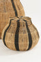 Mica Decorations Liliano - Opbergmanden Set van 2 - Jute met Zwarte Strepen - Lichtbruin (2 stuks)