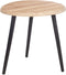 Giftdecor Bijzettafeltje Alaska - hout - beige/zwart - D46 x H50 cm - plantenpot verhoger/koffie tafel