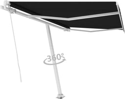 vidaXL - Luifel - vrijstaand - handmatig - uittrekbaar - 300x250 - cm - antraciet