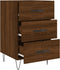 vidaXL - Nachtkastje - 40x40x66 - cm - bewerkt - hout - bruin - eikenkleur