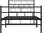 vidaXL - Bedframe - met - hoofd- - en - voeteneinde - metaal - zwart - 80x200 - cm
