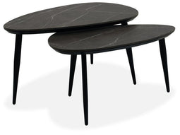 Lamulux Dortmund - Salontafelset - 2 tafels - geheel zwart - Maat L
