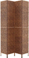 vidaXL - Kamerscherm - met - 4 - panelen - 163x180 - cm - waterhyacint - bruin