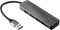 Trust Halyx - Aluminium 4-Port USB 3.2 Hub - 4x USB-A 5 Gbps - Grijs