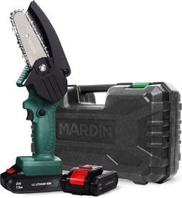 Mardin Mini Kettingzaag - Accu Kettingzaag - 2 Accu’s - Groen