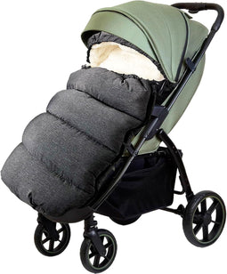 Universele Winter Voetenzak Kinderwagen Extra Groot - Dubbellaags - Donkergrijs