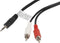 Lanberg CA-MJRC-10CC-0015-BK - 3.5mm naar 2 x RCA Kabel - 1,5 m - Zwart